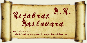 Mijobrat Maslovara vizit kartica